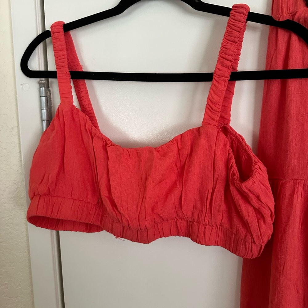 Fashion Nova Vibrant Coral Skirt Set - Picture 3 of 3